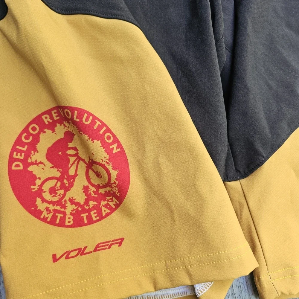 Voler The All Mountain‎ Short Black Yellow Athletic Cycling Shorts Mens Medium